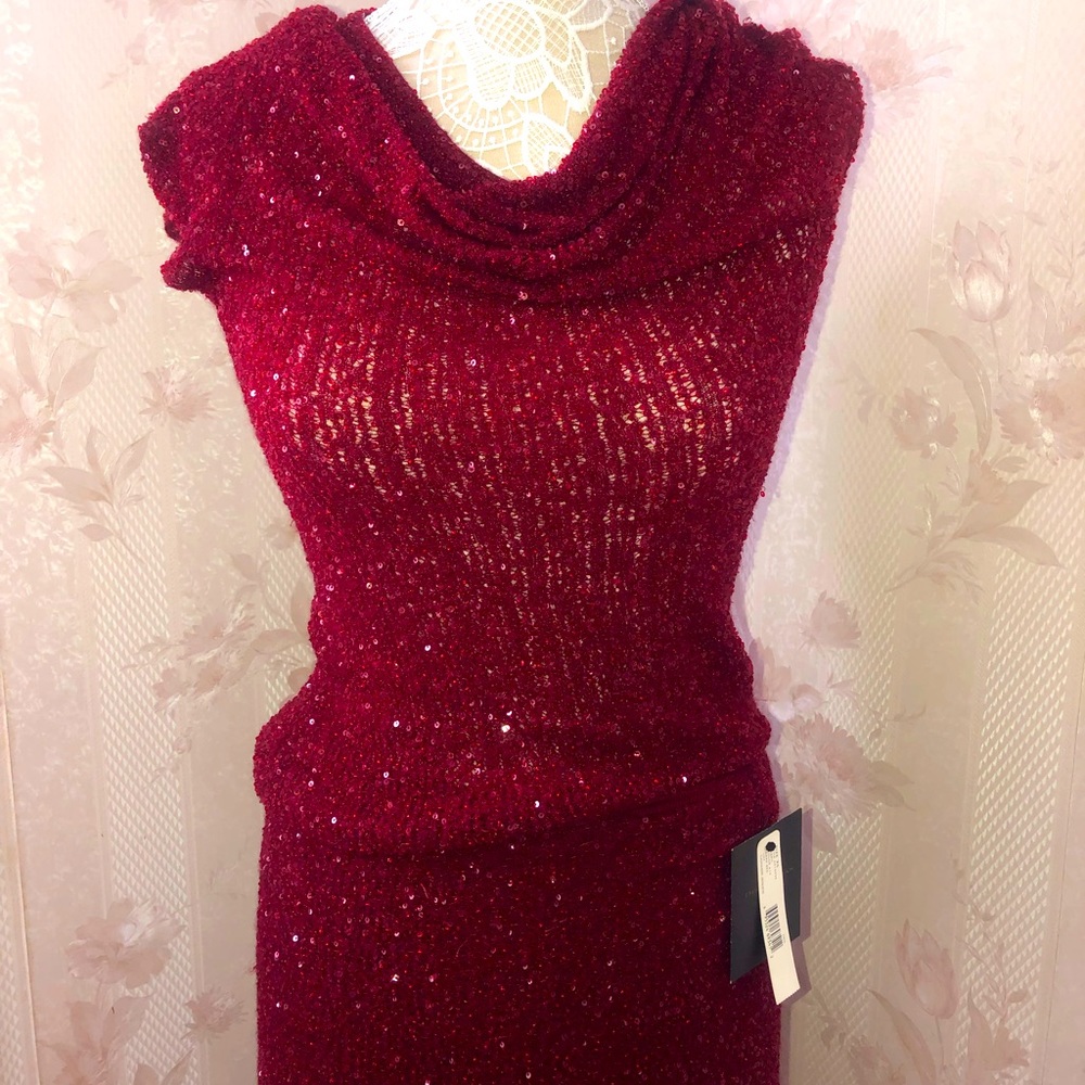 Cashmere beaded Donna Karen original from saks two pieces set !